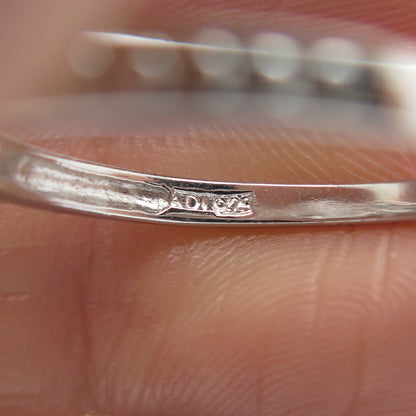 ADI 925 Sterling Silver Oval-Cut Checkered Citrine Gemstone Dotted Ring Size 8