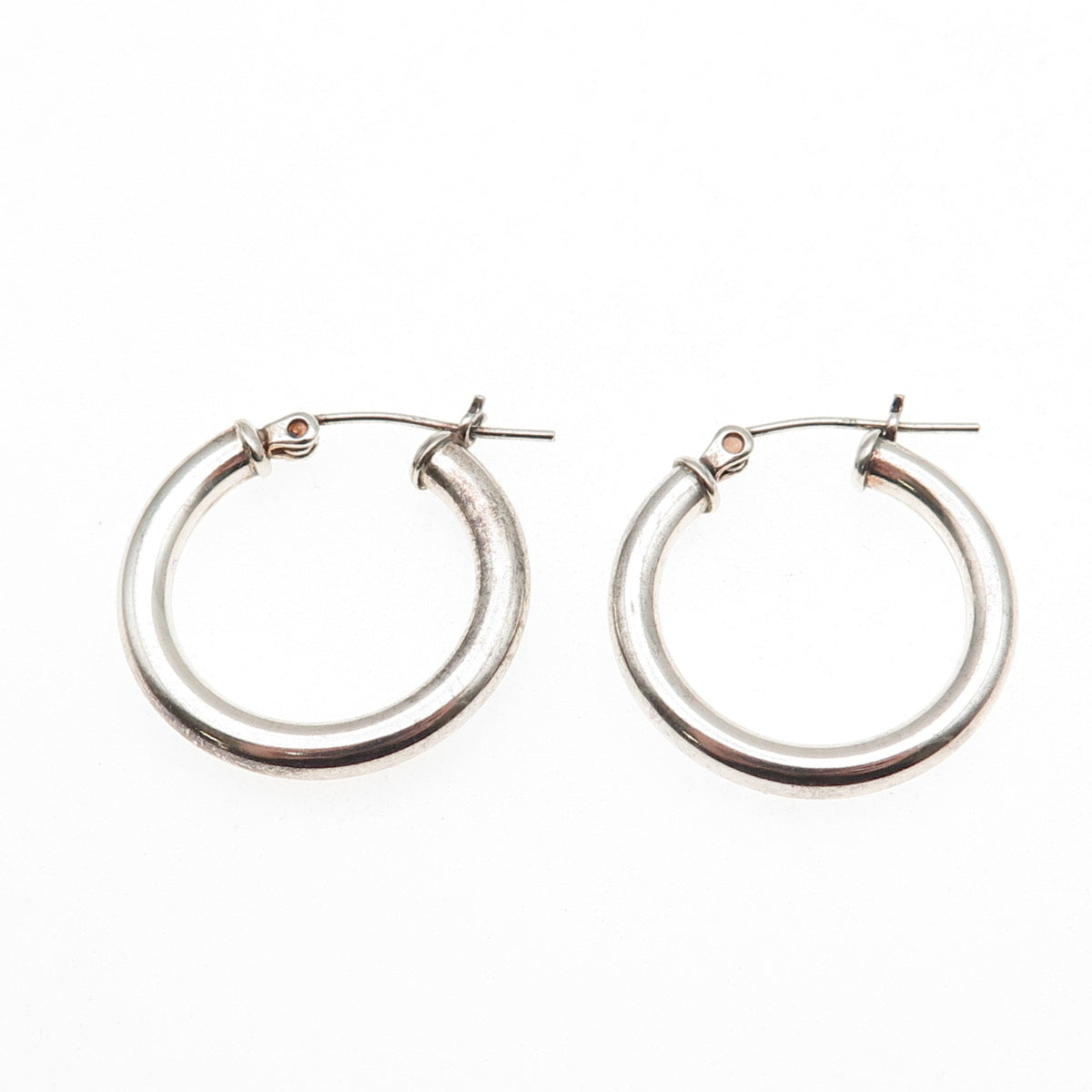 925 Sterling Silver Tube Hoop Earrings