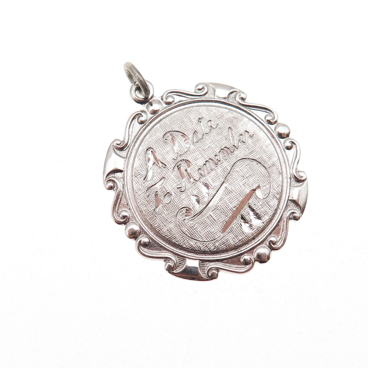Griffith & Sons 925 Sterling Silver Vintage A Date To Remember Charm Pendant