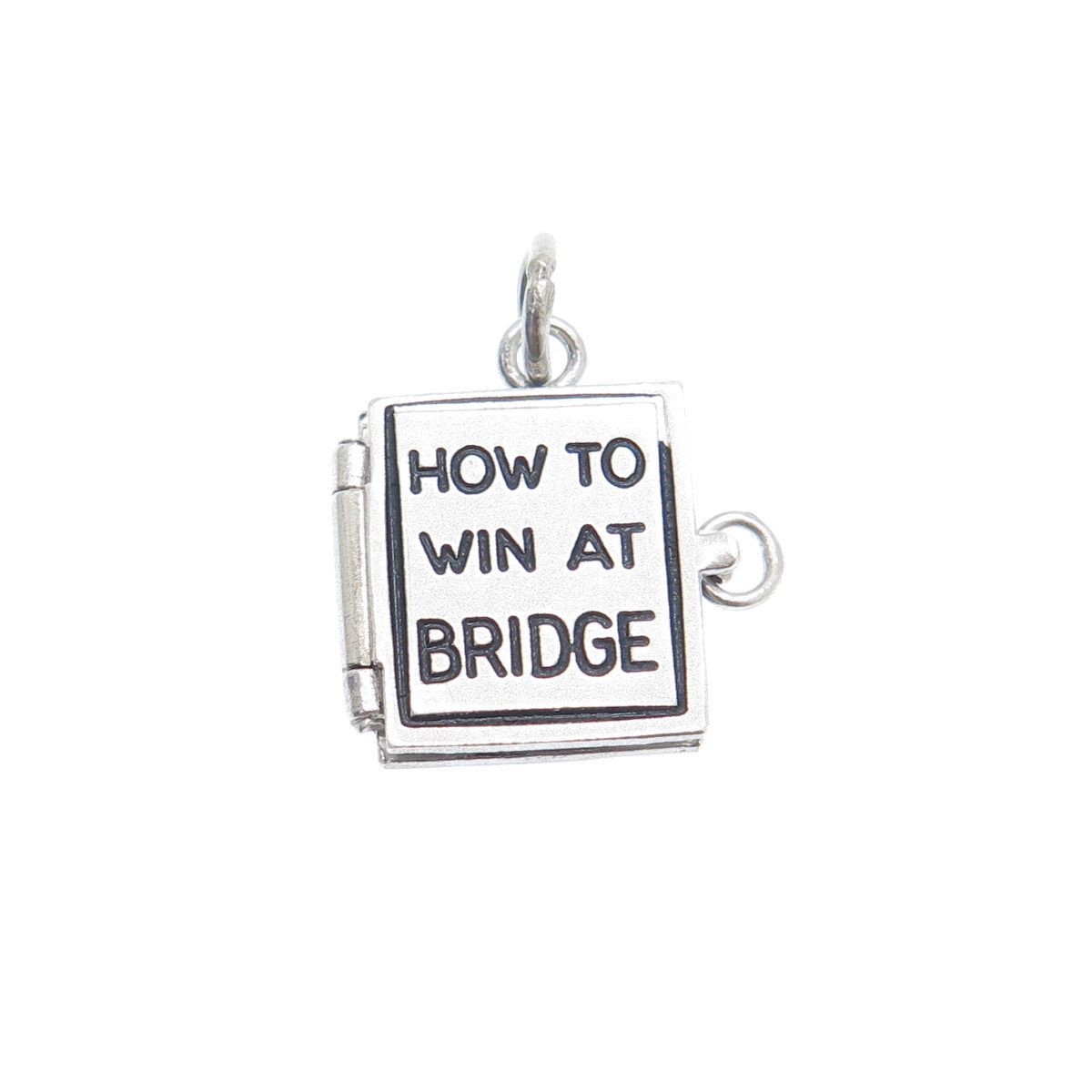 925 Sterling Vintage How To Win At Bridge Get A Horseshoe Mini Locket Pendant