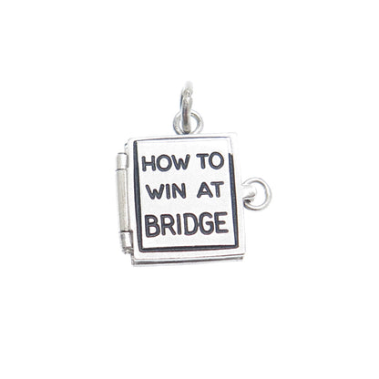 925 Sterling Vintage How To Win At Bridge Get A Horseshoe Mini Locket Pendant