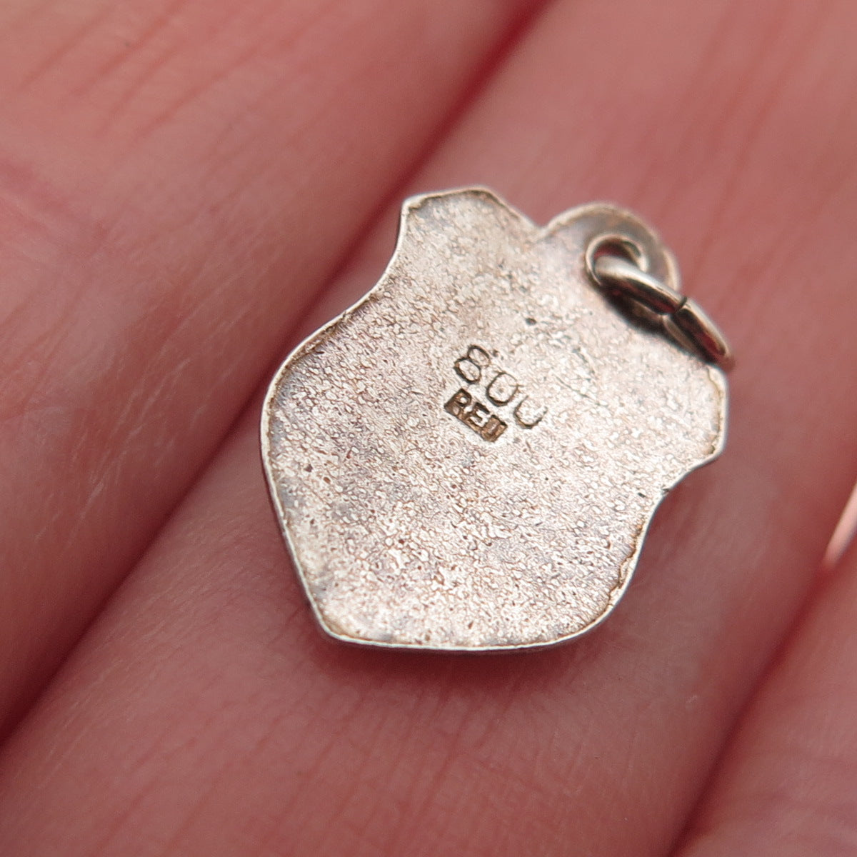 Fritz Reu & Co. 800 Silver Vintage Enamel Einbeck Mini Charm Pendant
