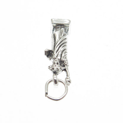 925 Sterling Silver Vintage Statue of Liberty 3D Pendant