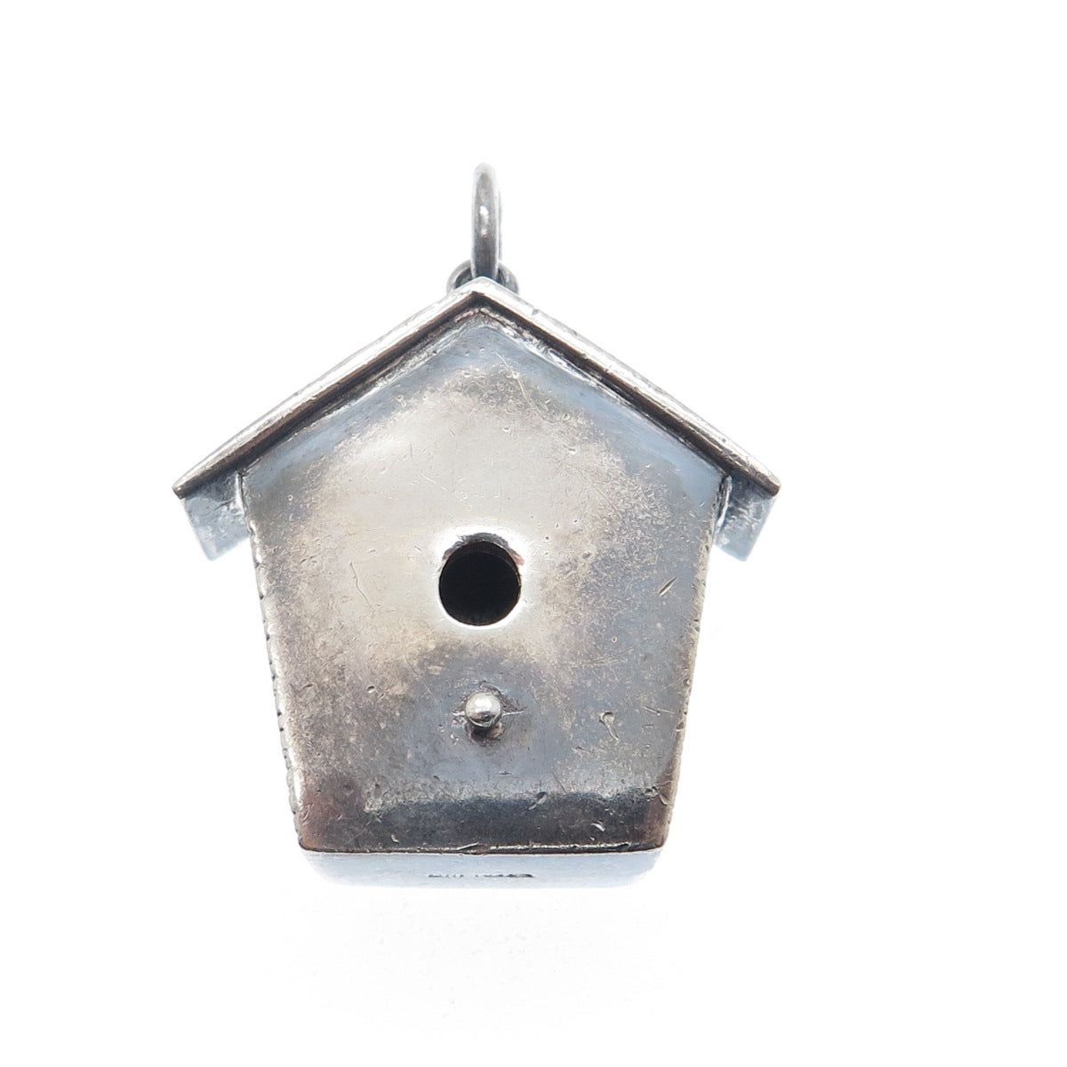 BROWN COUNTY SILVER CO. 925 Sterling Vintage Bird House 3D Pendant