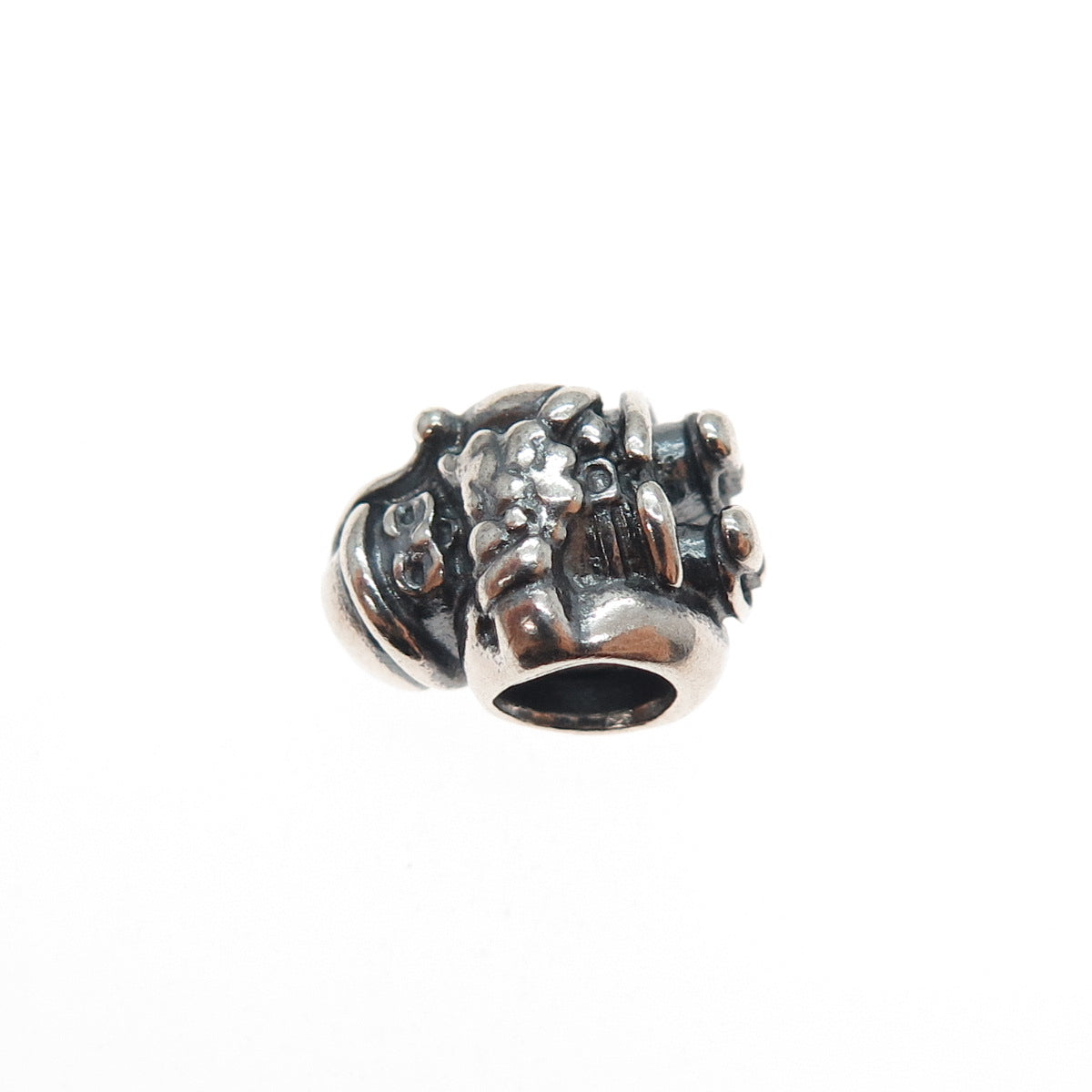 PANDORA 925 Sterling Silver Santa Claus Slide Bead Charm
