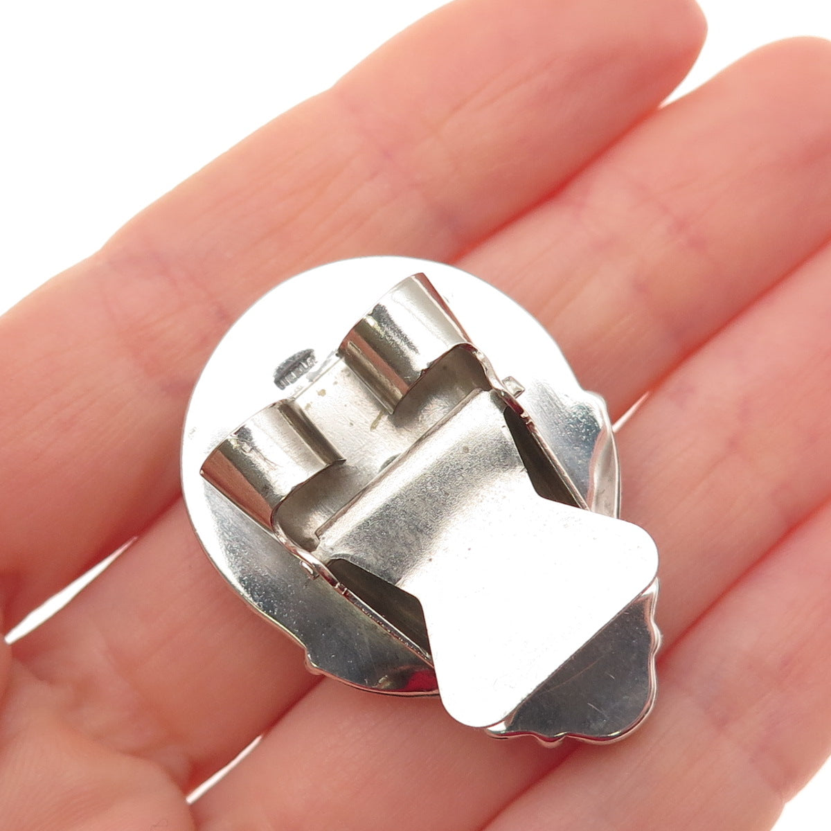 Old Pawn Sterling Silver Vintage Southwestern Agate & Black Onyx Bolo Tie Buckle