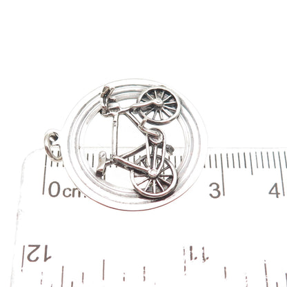 Payton Pepper & Sons 925 Sterling Silver Vintage 1963 Birmingham Bicycle Pendant
