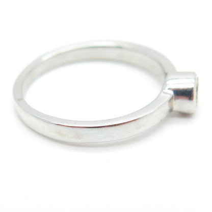 925 Sterling Silver Round-Cut Canary C Z Ring Size 5.75