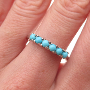 Chuck Clemency 925 Sterling Silver Real Sleeping Beauty Turquoise Ring Size 8.25