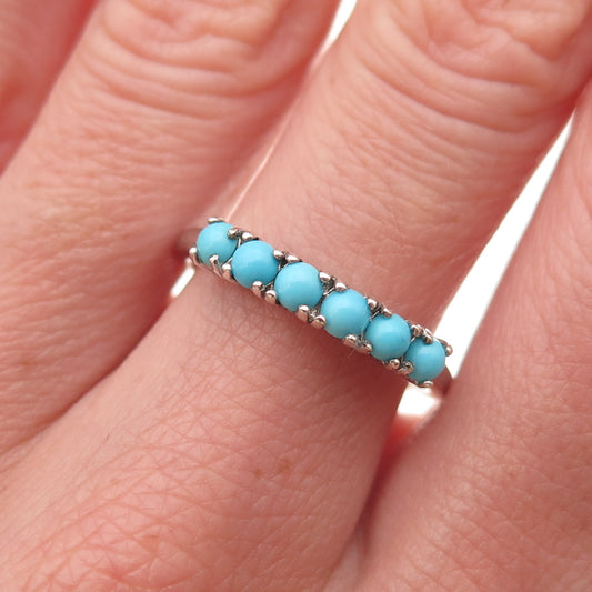 Chuck Clemency 925 Sterling Silver Real Sleeping Beauty Turquoise Ring Size 8.25