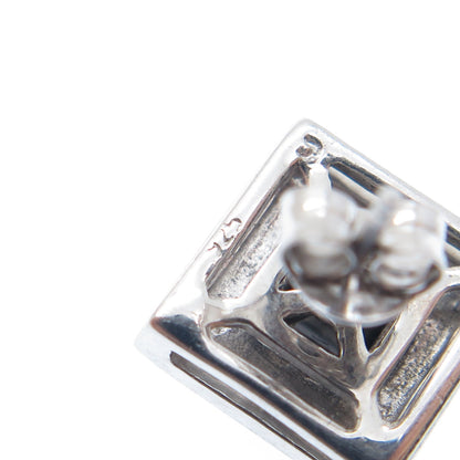 925 Sterling Silver Real Hematite Dotted Stud Earrings