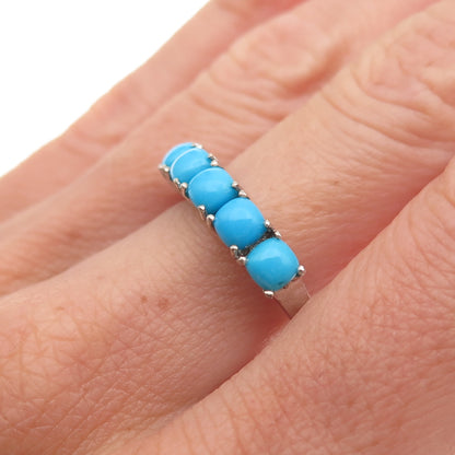 Chuck Clemency 925 Sterling Silver Real Sleeping Beauty Turquoise Ring Size 8