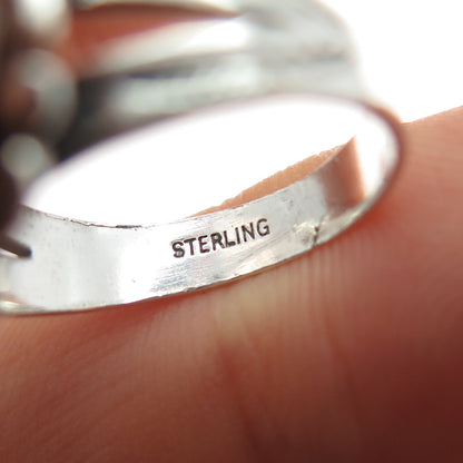 Old Pawn 925 Sterling Silver Vintage Southwestern Kingman Turquoise Ring Size 5