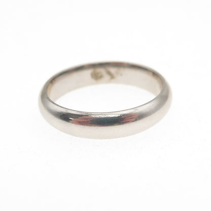 925 Sterling Silver Vintage Classic Wedding Band Ring Size 6.25