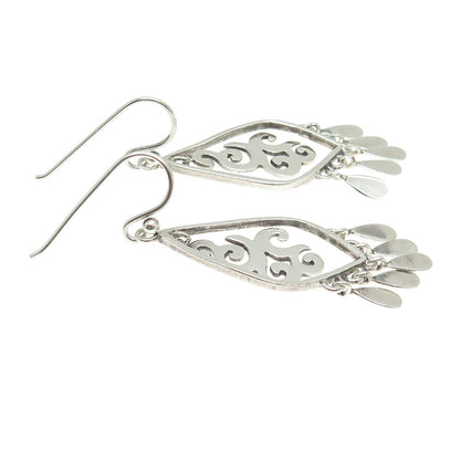 SILPADA 925 Sterling Silver Vintage Signature Scroll Dangle Earrings