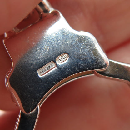 925 Sterling Silver Vintage Italy Key Diploma Fob Chain Ring Holder