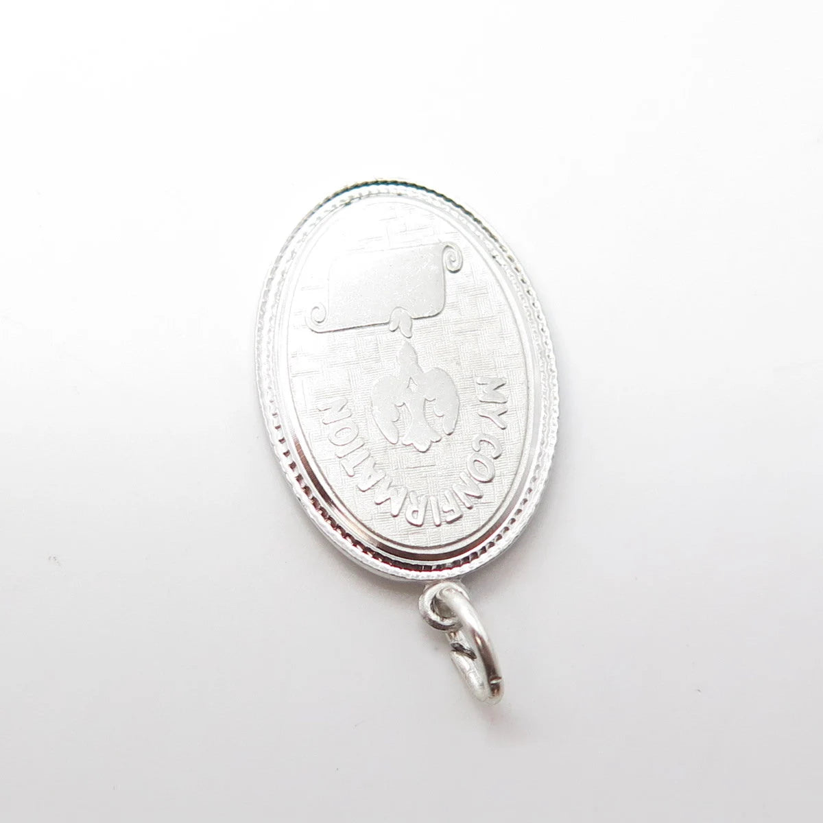 925 Sterling Silver Vintage Griffith & Sons My Confirmation Oval Pendant