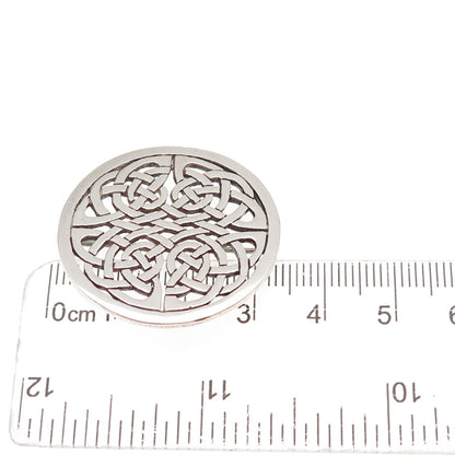 Ortak Silvercraft 925 Sterling Silver Vintage 1988 Edinburgh Celtic Knot Brooch