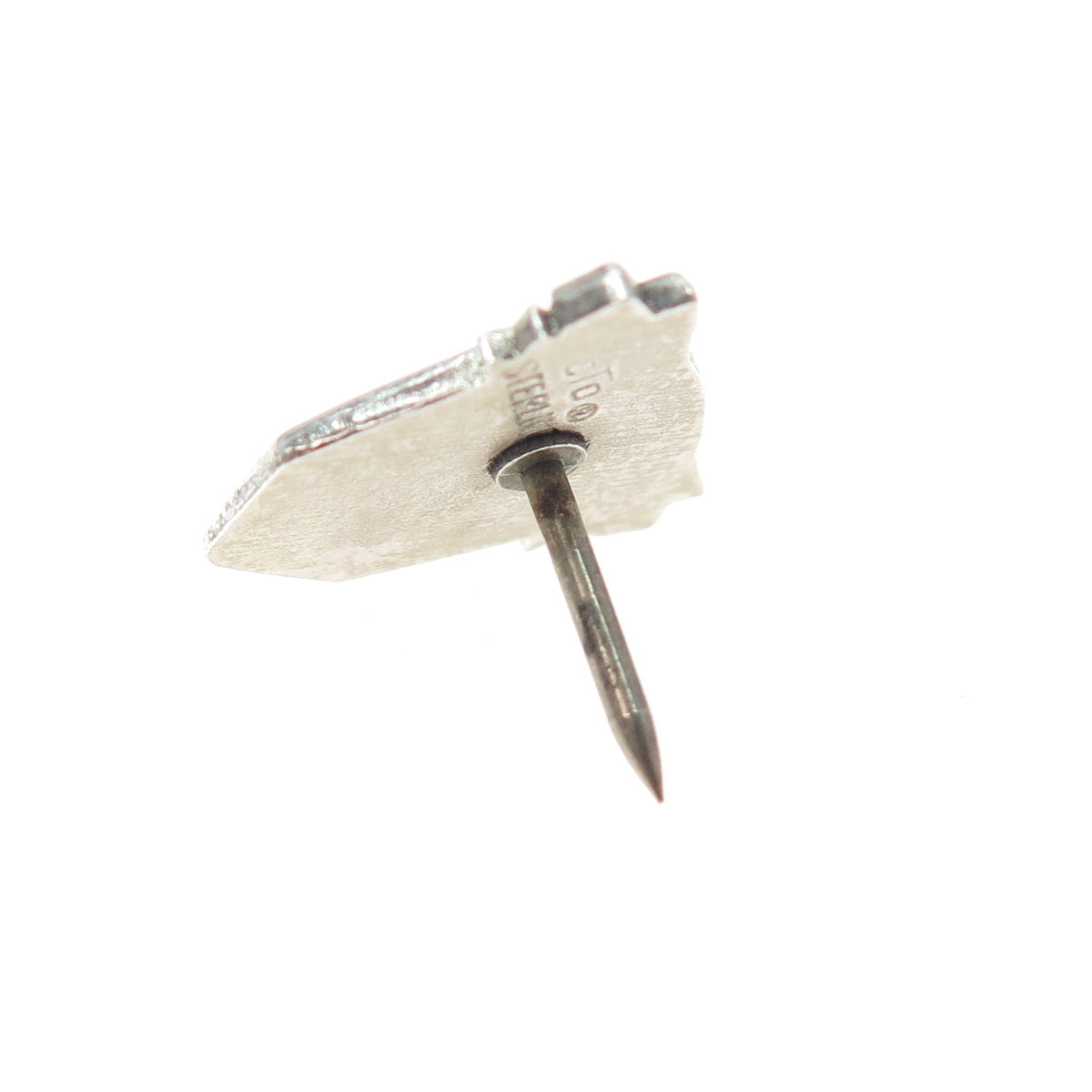 O.C. TANNER 925 Sterling Vintage PET Dairy Safe Driver Oxidized Tie Tack Pin
