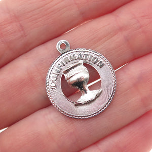 M&M Mark Mercy 925 Sterling Silver Vintage Confirmation Charm Pendant