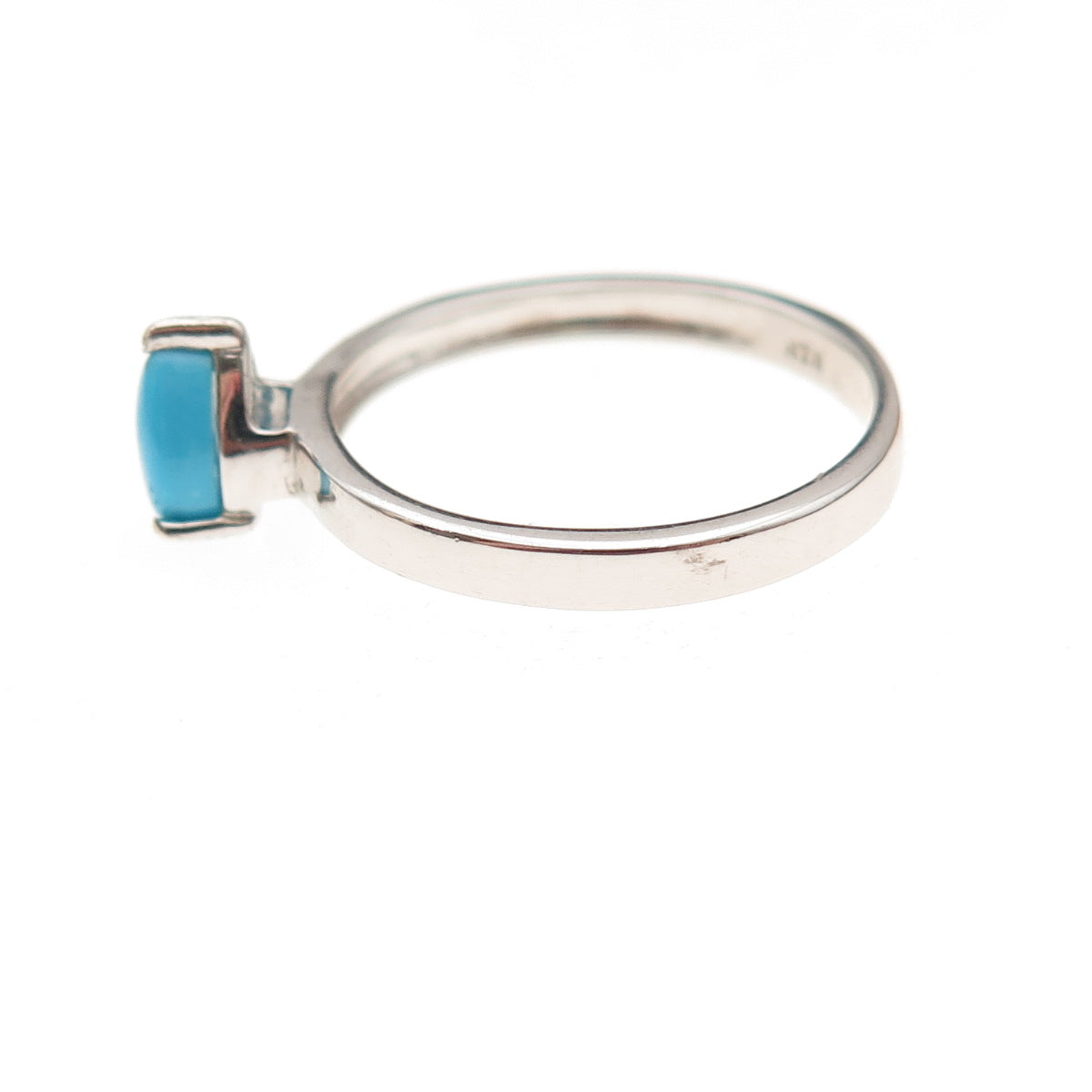 Chuck Clemency 925 Sterling Silver Real Sleeping Beauty Turquoise Ring Size 8.25