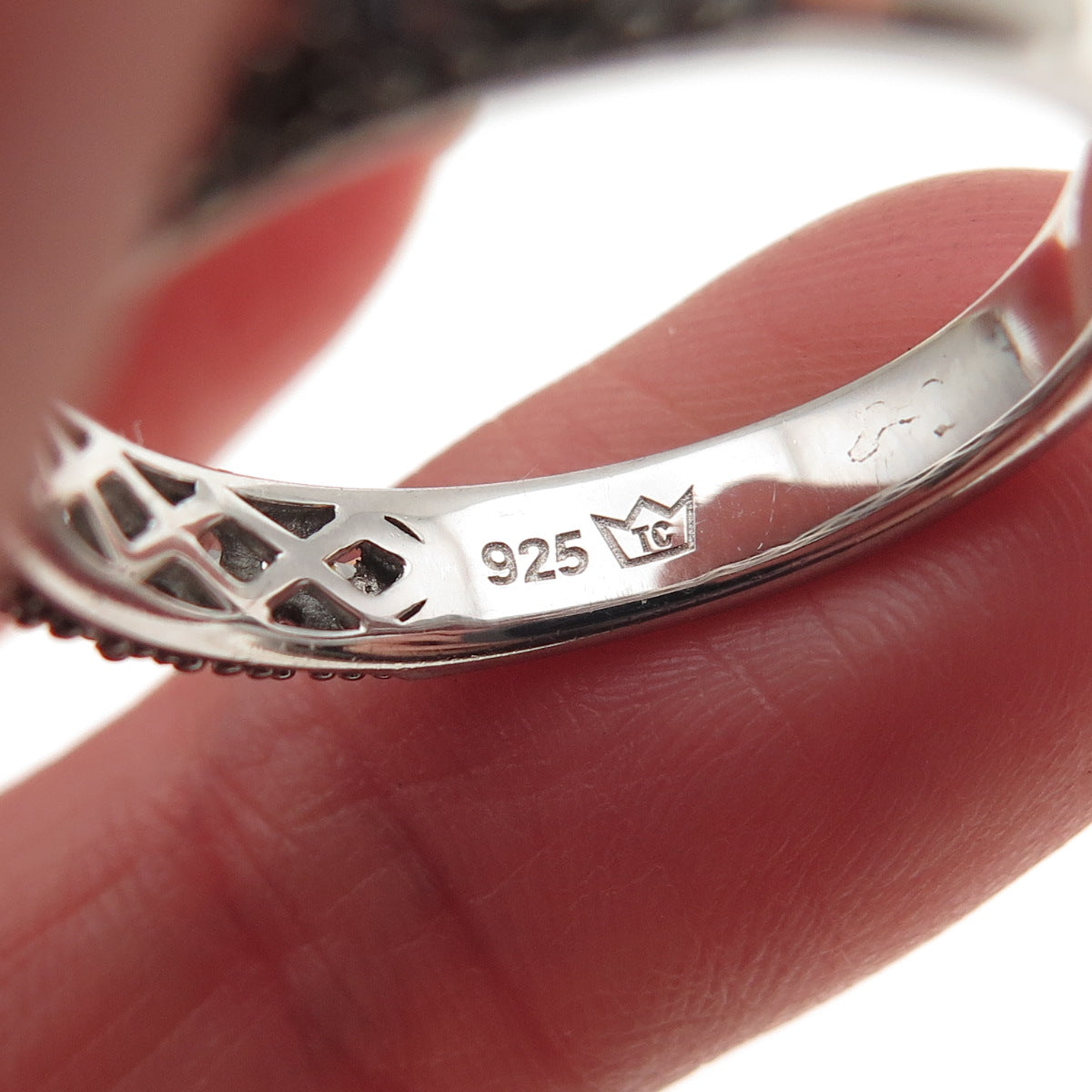 925 Sterling Silver Round-Cut C Z Half Eternity Band Ring Size 9.25