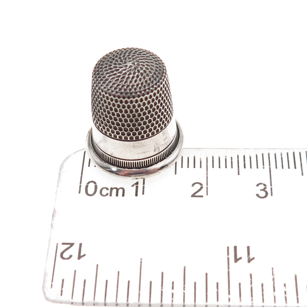 Waite Thresher 925 Sterling Silver Antique Art Deco Sewing Thimble Size 7