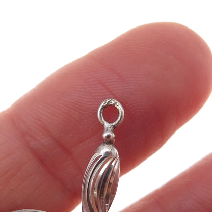925 Sterling Silver Cross Beaded Charm Pendant