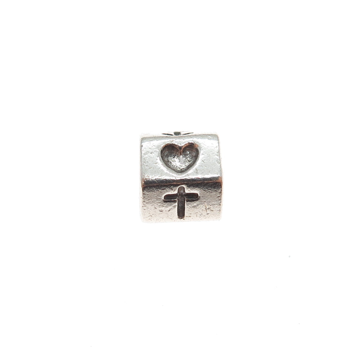 PANDORA 925 Sterling Silver Faith Hope & Love Slide Bead Charm