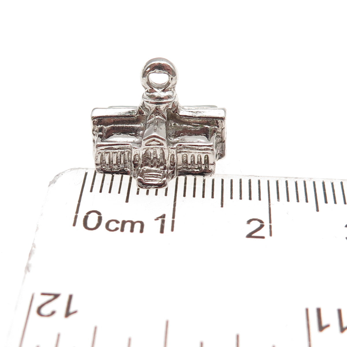 925 Sterling Silver Vintage US White House 3D Mini Charm Pendant