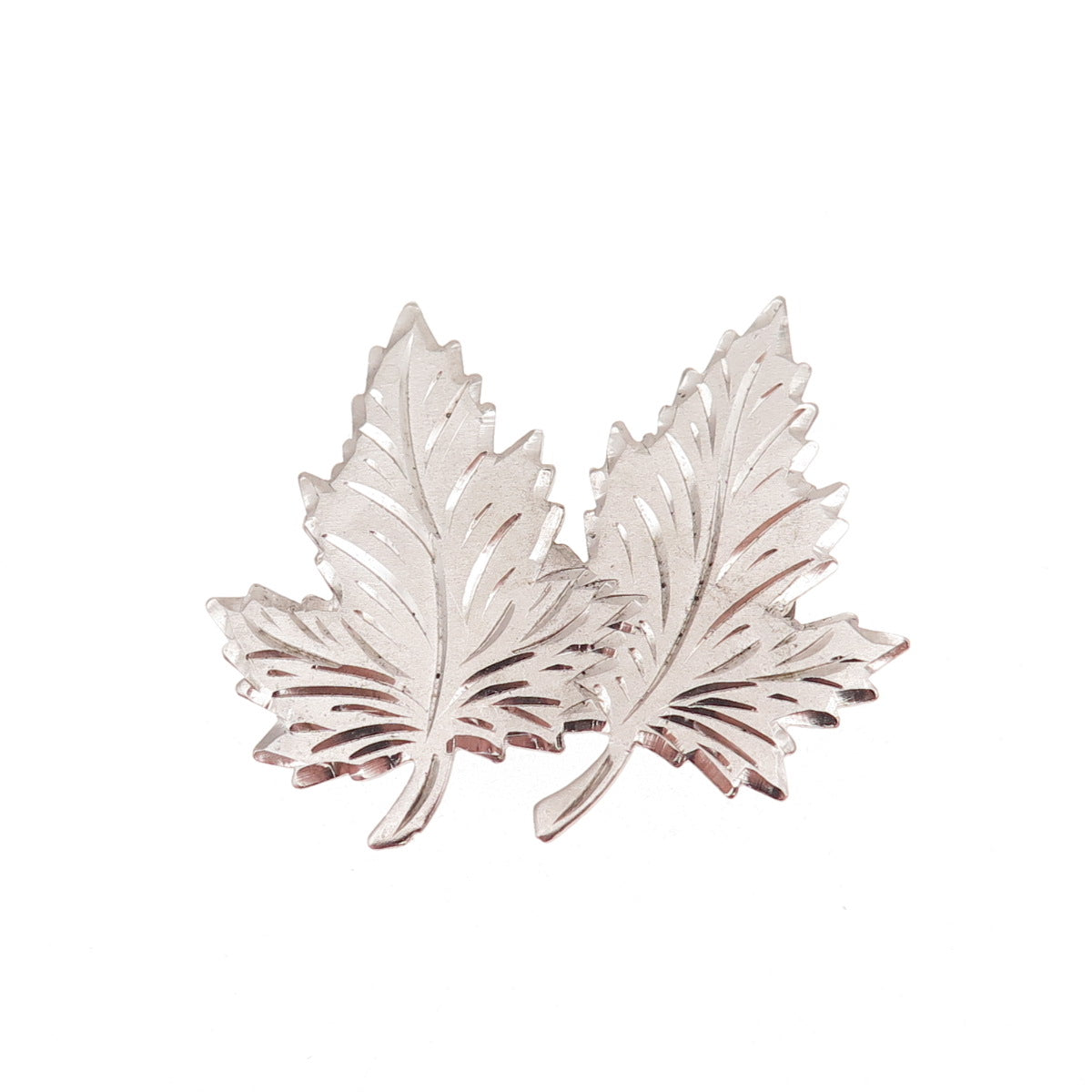 Breadner Co. 925 Sterling Silver Antique Art Deco Maple Leaf Pin Brooch