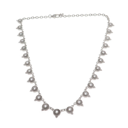 Judith Ripka 925 Sterling Silver Round-Cut C Z Chain Necklace 20"