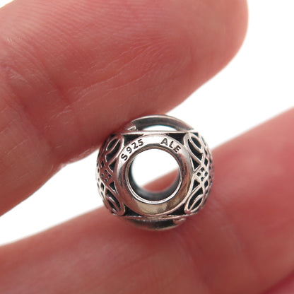 Pandora 925 Sterling Silver C Z Letter V Initial Slide Bead Charm
