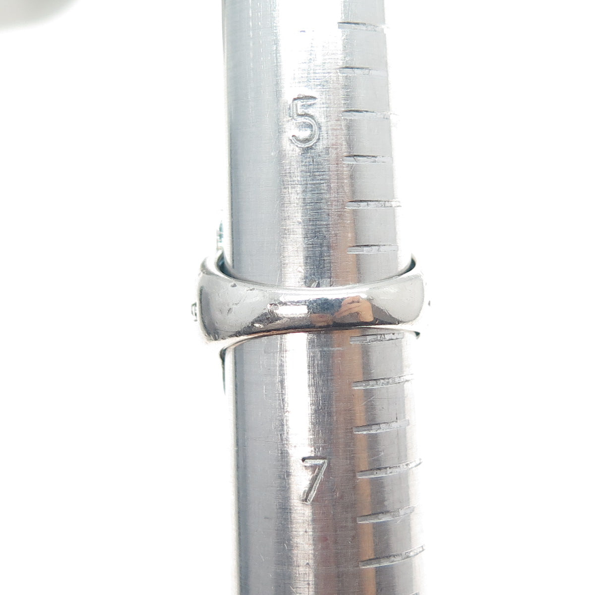 925 Sterling Silver Vintage Real Emerald-Cut Swiss Blue Topaz Ring Size 6.25