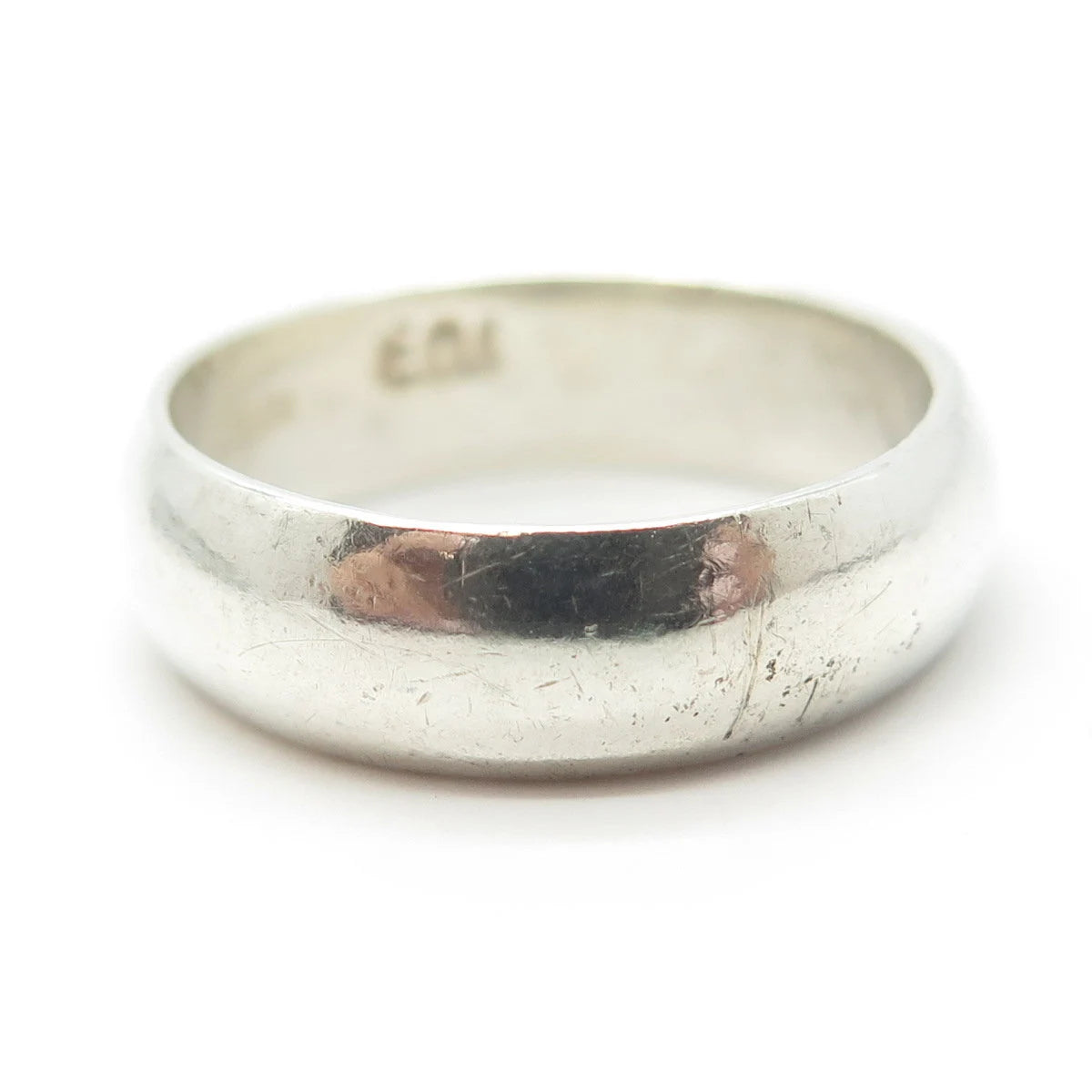 925 Sterling Silver Vintage Classic Band Ring Size 10.25