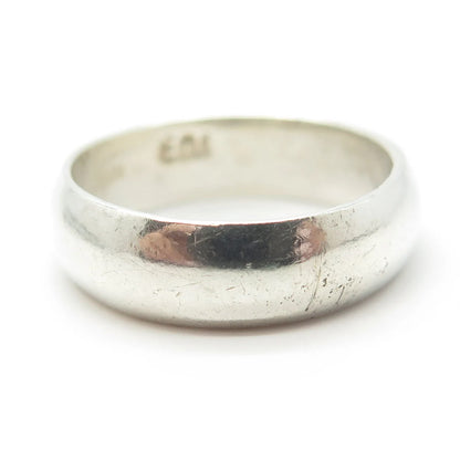 925 Sterling Silver Vintage Classic Band Ring Size 10.25