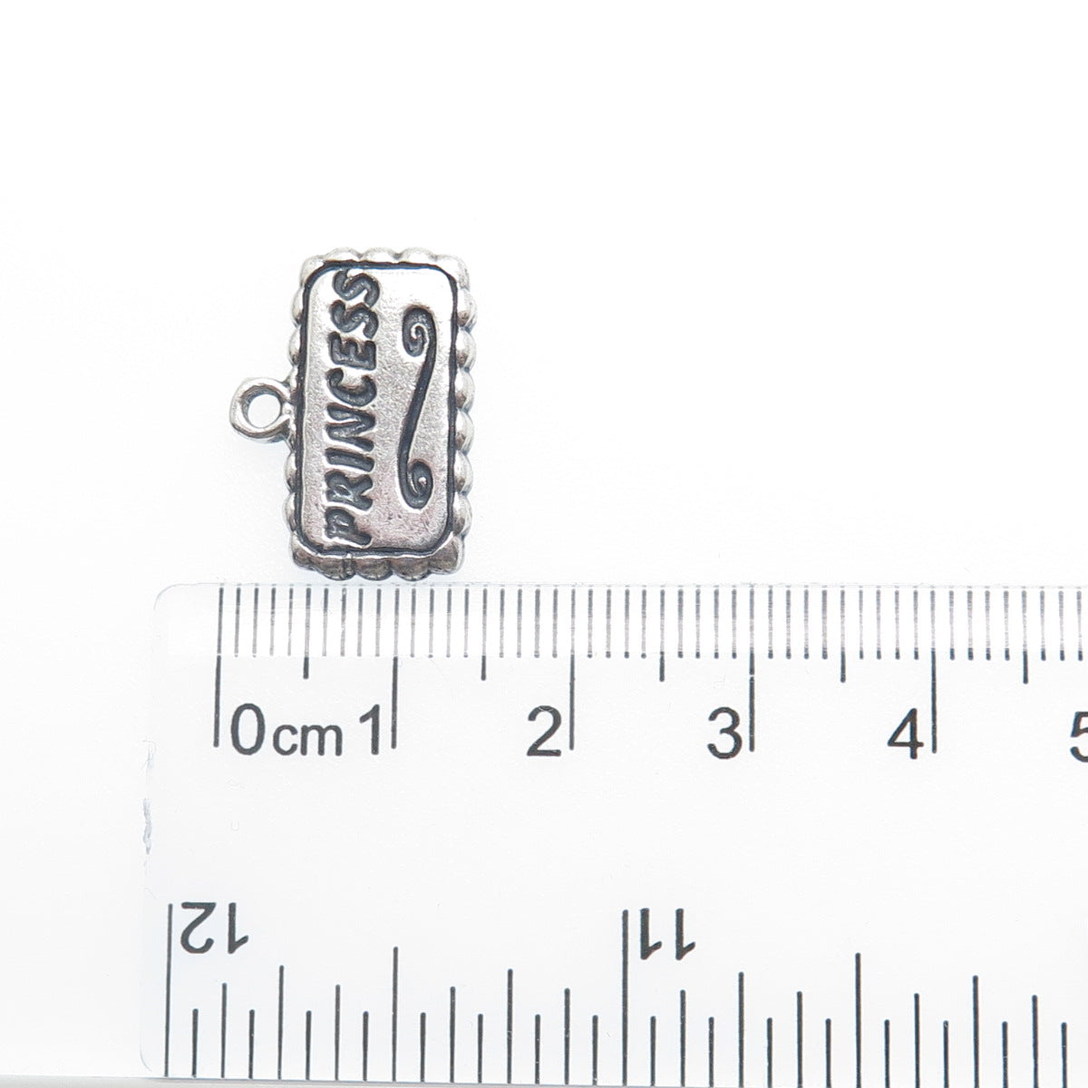SUNDANCER 925 Sterling Silver Vintage Princess Minimalist Charm Pendant