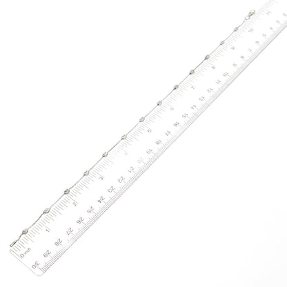 925 Sterling Silver Italy Diamond-Cut Bead Station Cable Anklet / Bracelet 10.5"