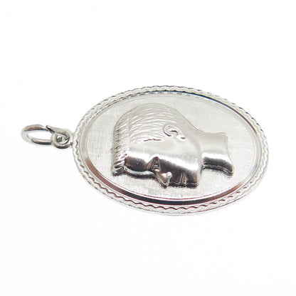 GRIFFITH & SONS CO. 925 Sterling Silver Antique Art Deco Boy Profile Pendant