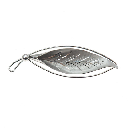 Curtis Curtman 925 Sterling Silver Antique Art Deco Floral Leaf Pin Brooch