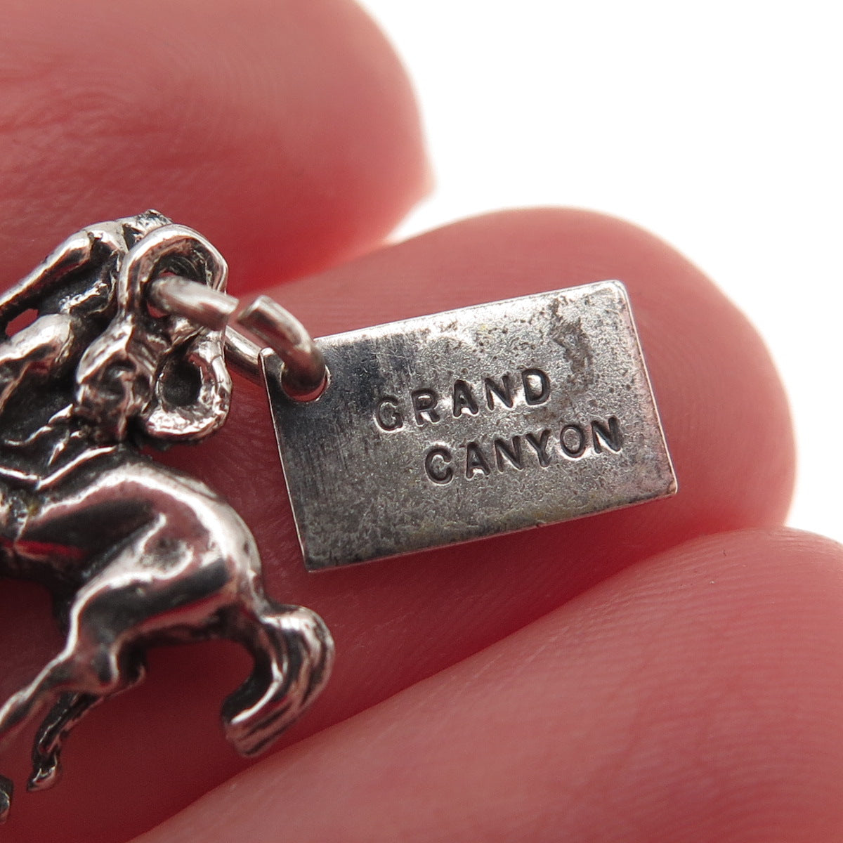 Bell Trading Post Sterling Silver Vintage Headless Horseman Mini Charm Pendant
