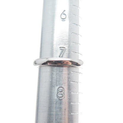 DSMK 925 Sterling Silver Oval-Cut C Z Engagement Ring Size 7.25