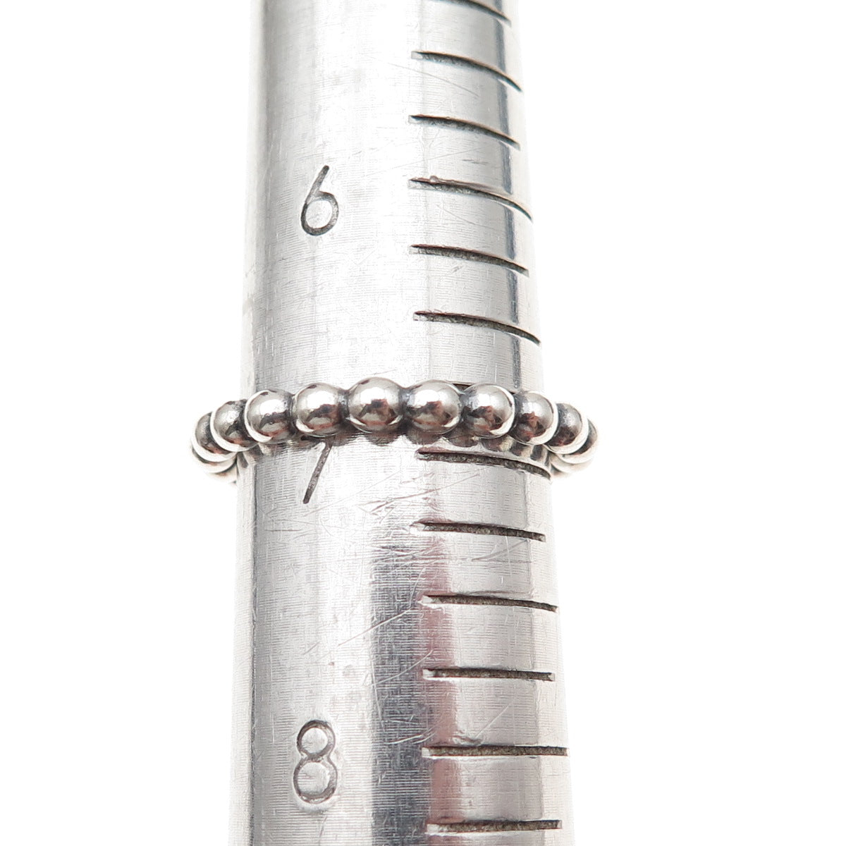 Pandora 925 Sterling Silver Bubble All Around Stackable Band Ring Size 7