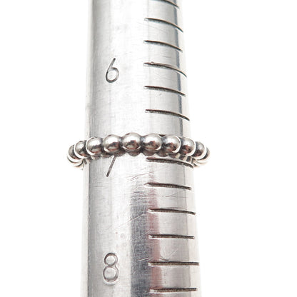 Pandora 925 Sterling Silver Bubble All Around Stackable Band Ring Size 7