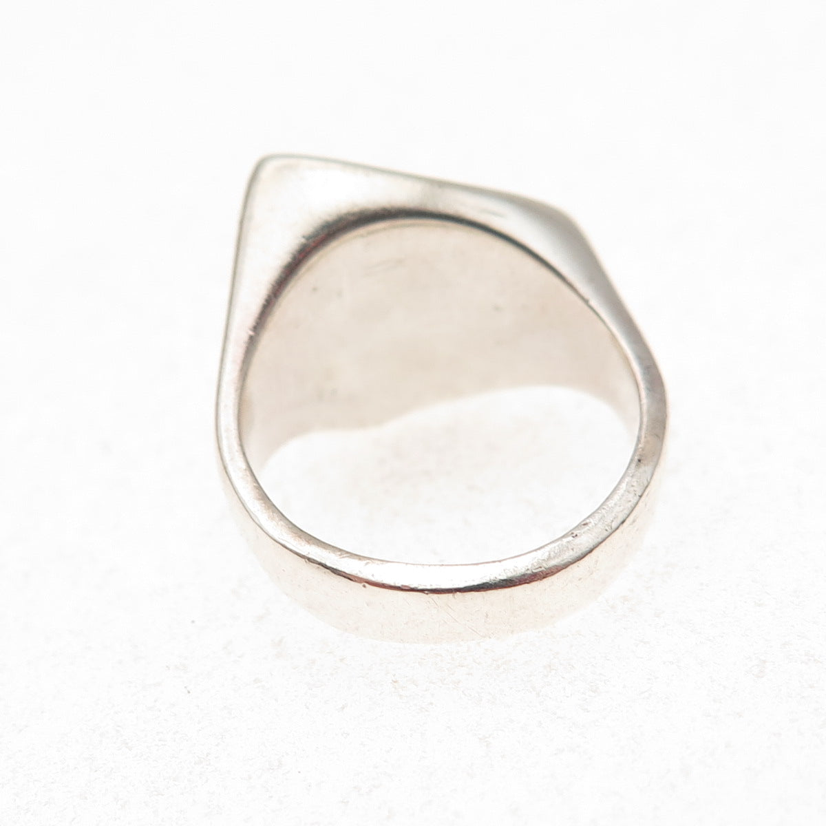 Gerald Stinn 925 Sterling Silver Vintage Modernist Oxidized Ring Size 5