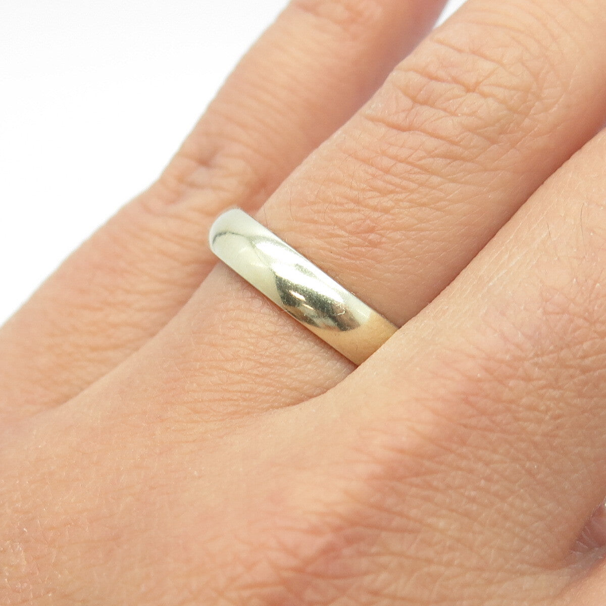 925 Sterling Silver Classic Band Ring Size 7.25