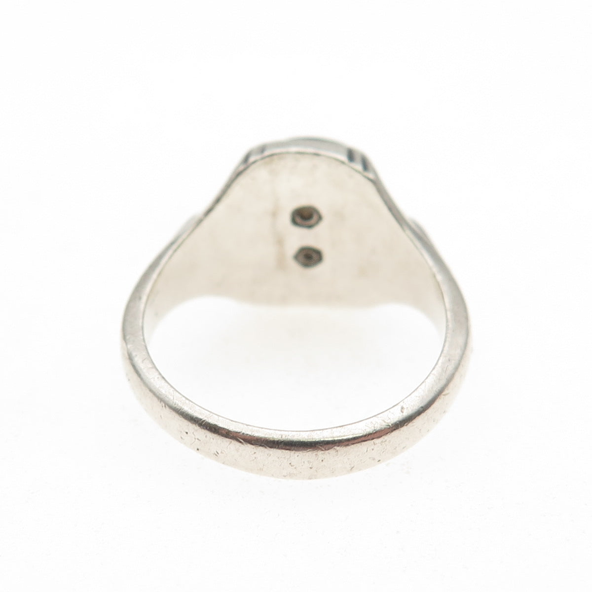 JOSTENS 925 Sterling Silver Antique 1937 Real Black Onyx School Ring Size 7