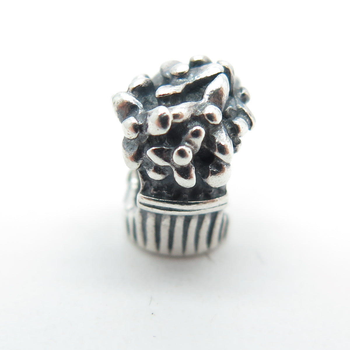 PANDORA 925 Sterling Silver & Gold Love Bouquet Flower Bead Charm