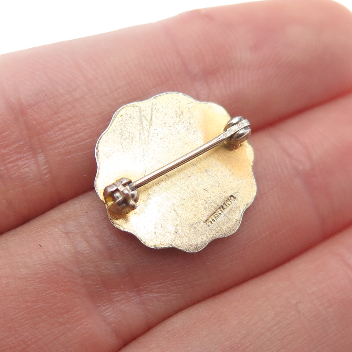 925 Sterling Silver Gold Plated Antique Art Deco Junior Classical League Brooch