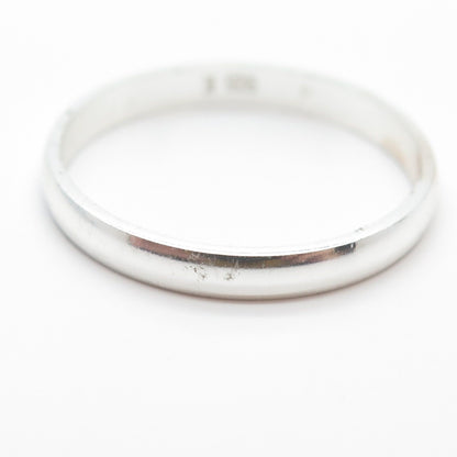 925 Sterling Silver Vintage Classic Band Ring Size 12.25